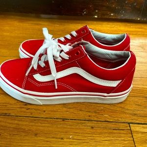 Red vans size 7